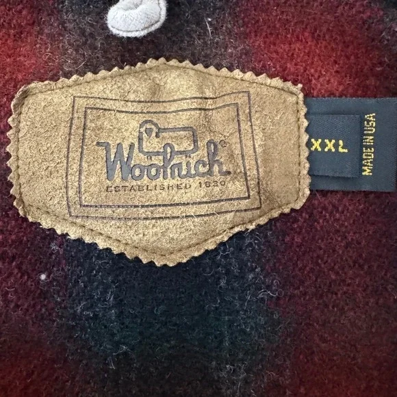 Vintage Woolrich Wool Blanket Lined Chore Coat Mens XXL Green - Picture 8 of 12